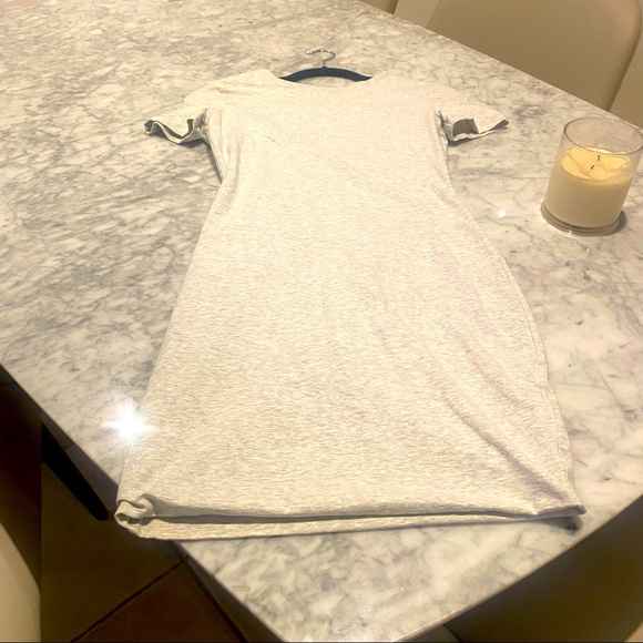 Kookai Dresses & Skirts - Kookai size 1 (38) dress grey. Short sleeve. Stretchy fabric.